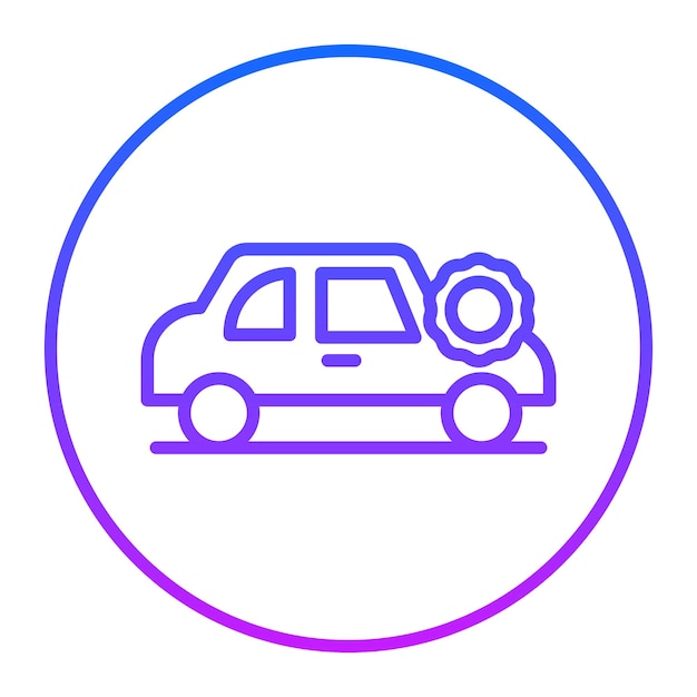 Iconos vectoriales de coches de bodas
