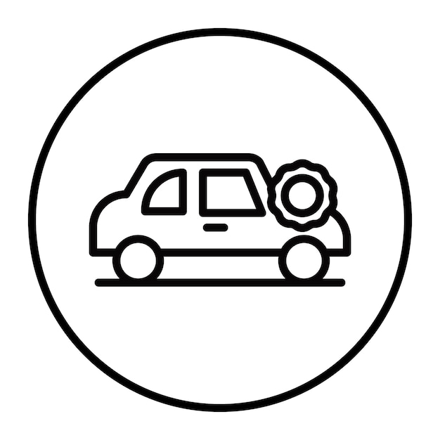 Iconos vectoriales de coches de bodas