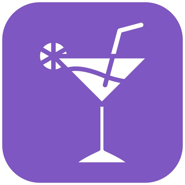 Iconos vectoriales de cócteles Ilustración del conjunto de iconos de fiestas y celebraciones