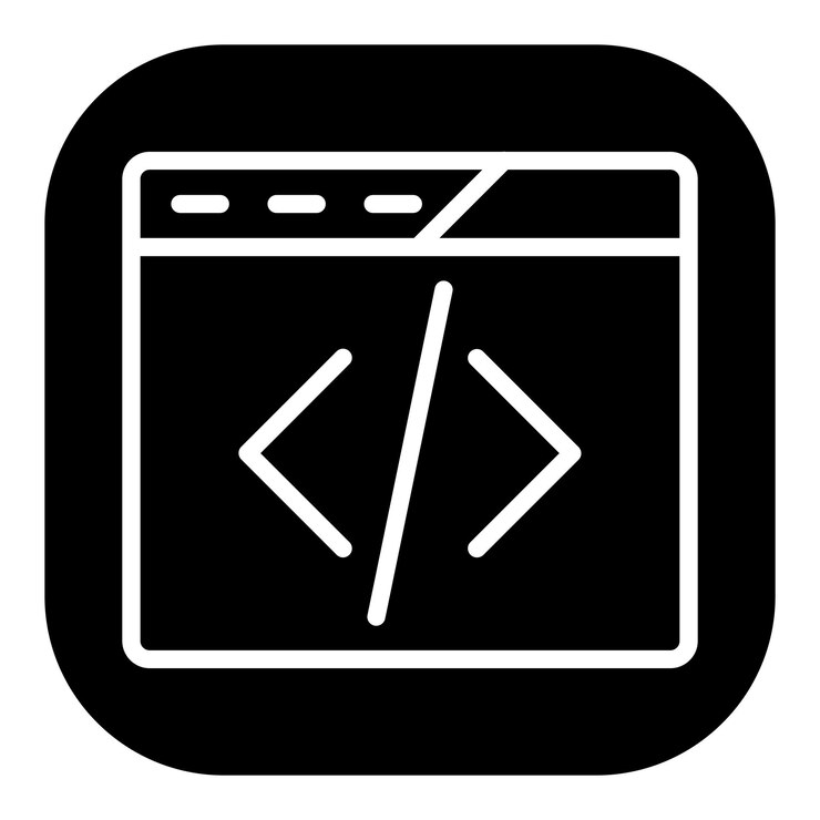 Vector iconos vectoriales de codificación de la web