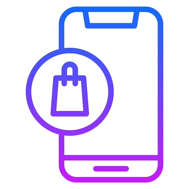 Iconos vectoriales de compras de aplicaciones