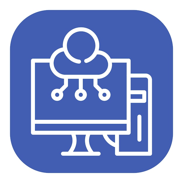 Iconos vectoriales de computación en la nube