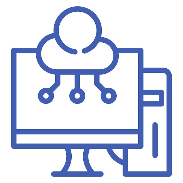 Iconos vectoriales de computación en la nube