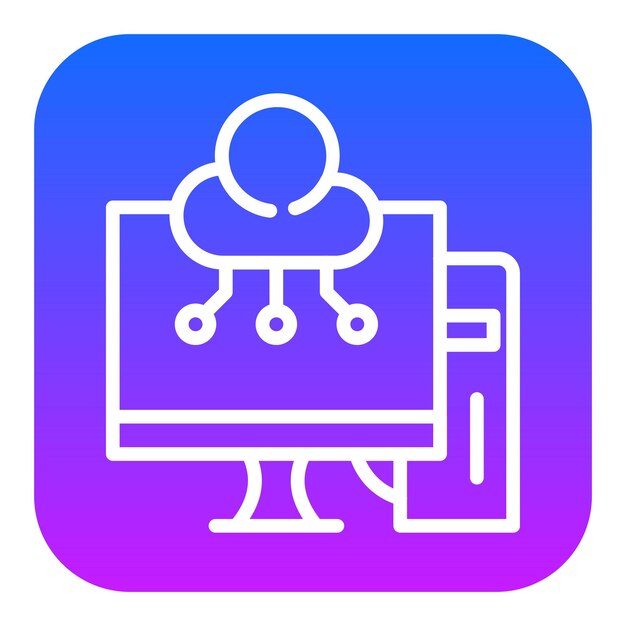 Iconos vectoriales de computación en la nube