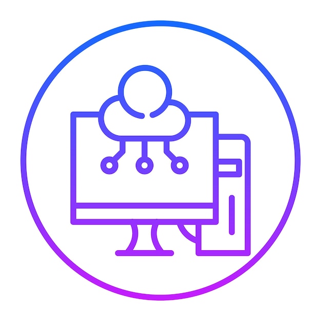 Iconos vectoriales de computación en la nube