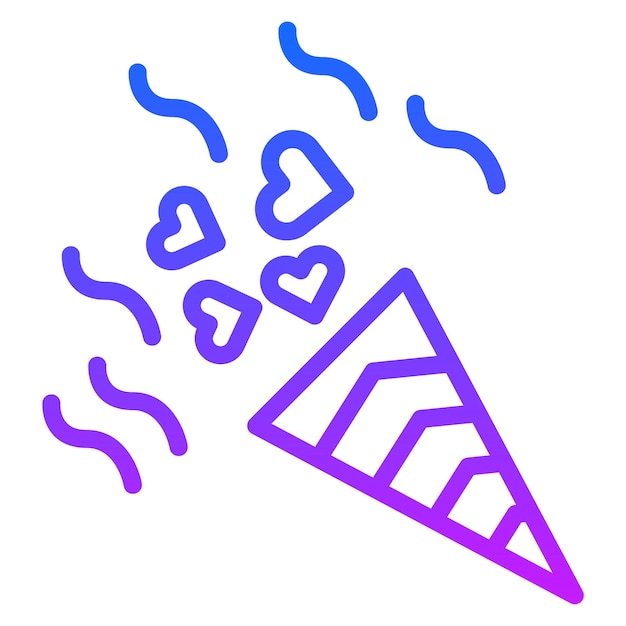 Iconos vectoriales de confeti de corazón