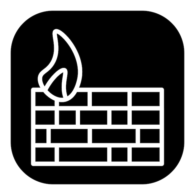 Iconos vectoriales del cortafuegos de la computadora