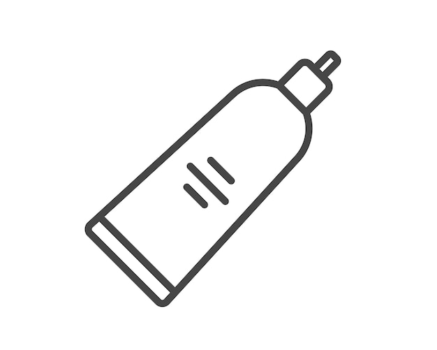 Iconos vectoriales cosméticos de belleza y cuidado frasco de botella gel de ducha crema facial crema corporal loción pomada pasta