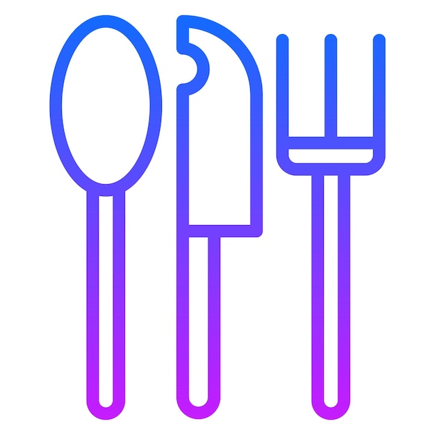 Iconos vectoriales de cubiertos