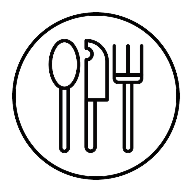Iconos vectoriales de cubiertos