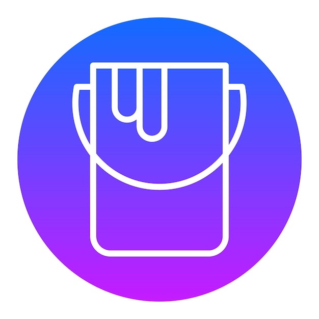 Iconos vectoriales del cubo de pintura