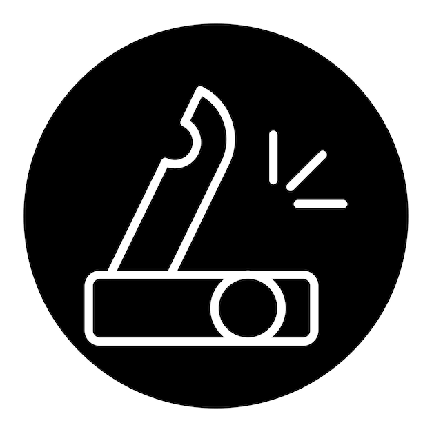 Iconos vectoriales de cuchillo de bolsillo
