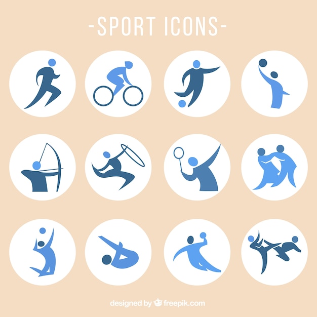 Vector iconos vectoriales de deportes