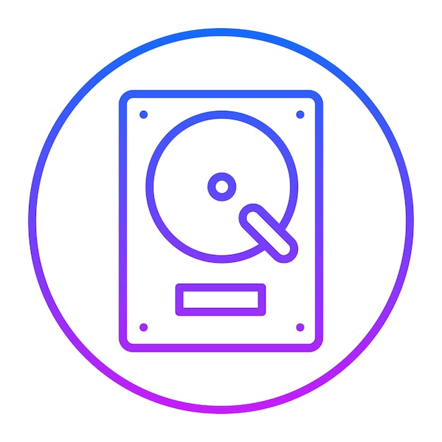 Iconos vectoriales del disco duro externo