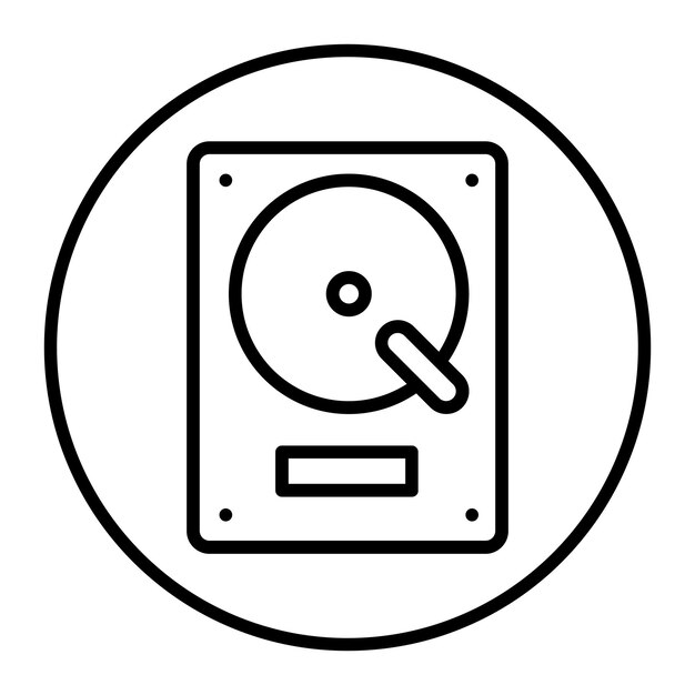 Iconos vectoriales del disco duro externo