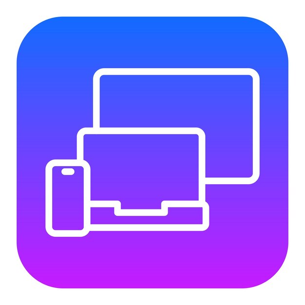 Iconos vectoriales de diseño responsivo