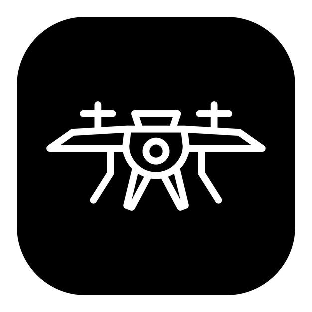 Iconos vectoriales de los drones de la cámara