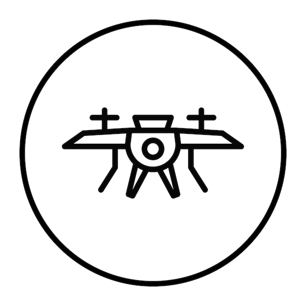 Iconos vectoriales de los drones de la cámara