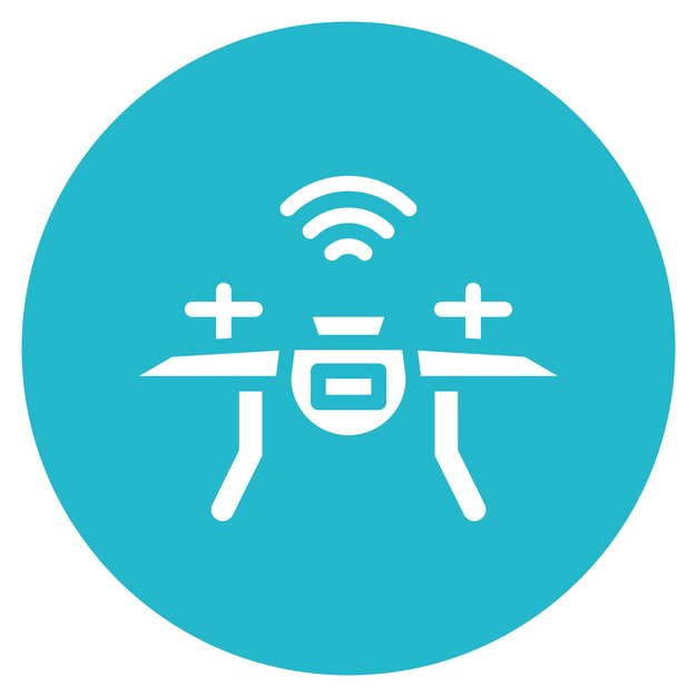 Iconos vectoriales de drones inteligentes