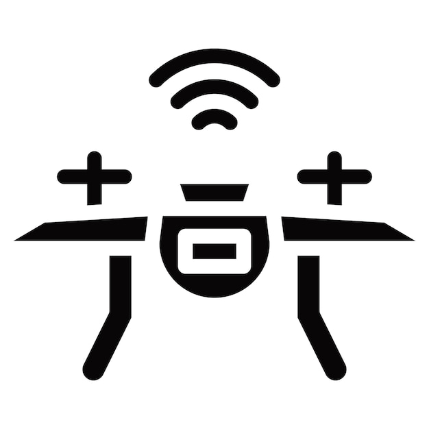 Iconos vectoriales de drones inteligentes