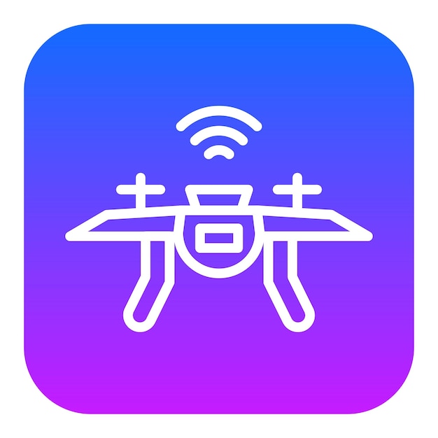 Iconos vectoriales de drones inteligentes