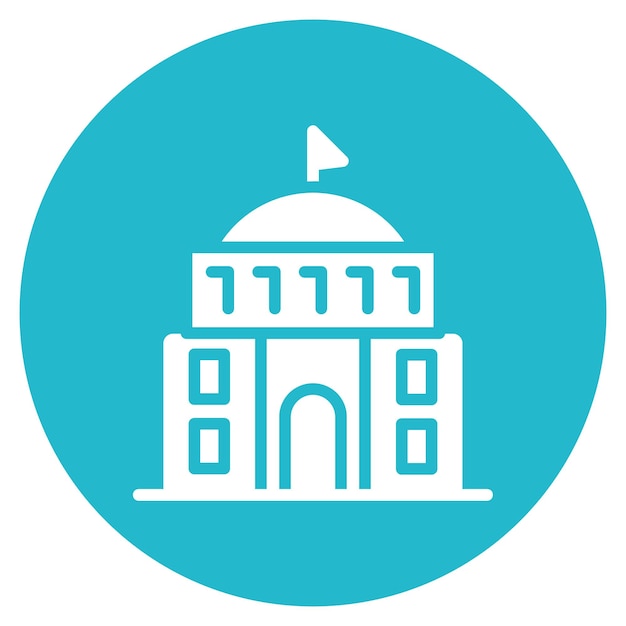 Iconos vectoriales de edificios gubernamentales