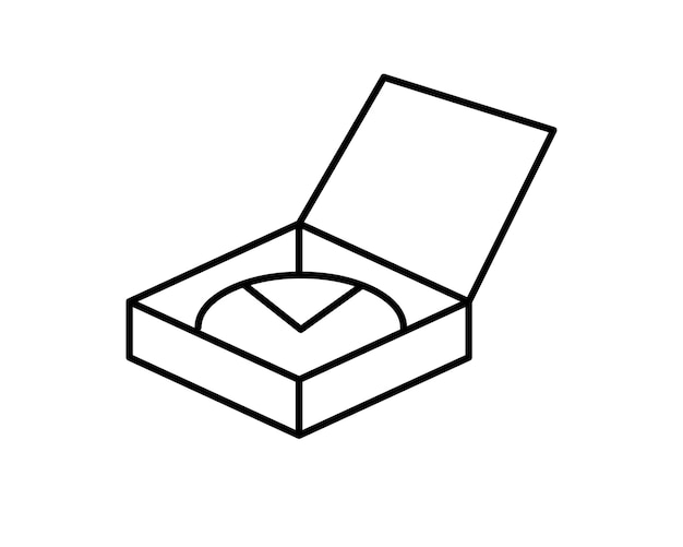 Iconos vectoriales de embalaje de entrega Iconos de cajas de cartón de carga Signo de paquete de cartón a partir de formas geométricas de línea