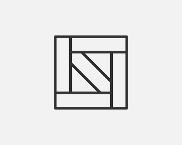 Iconos vectoriales de embalaje de entrega Iconos de cajas de cartón de carga Signo de paquete de cartón a partir de formas geométricas de línea