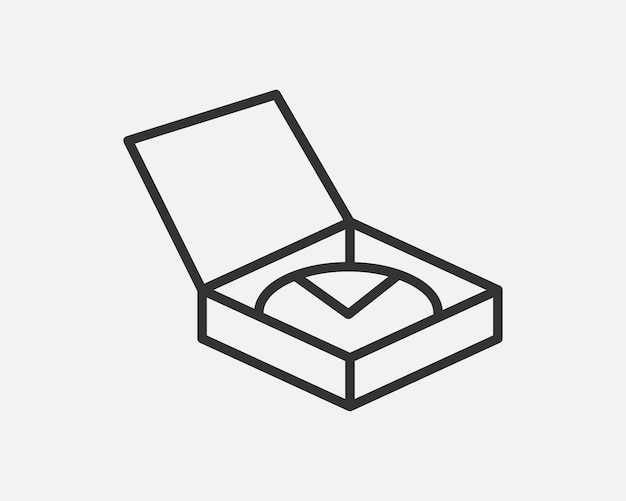 Iconos vectoriales de embalaje de entrega Iconos de cajas de cartón de carga Signo de paquete de cartón a partir de formas geométricas de línea