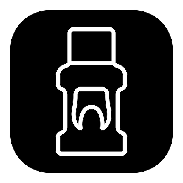 Iconos vectoriales de enjuague bucal
