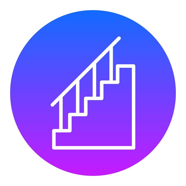 Iconos vectoriales de las escaleras