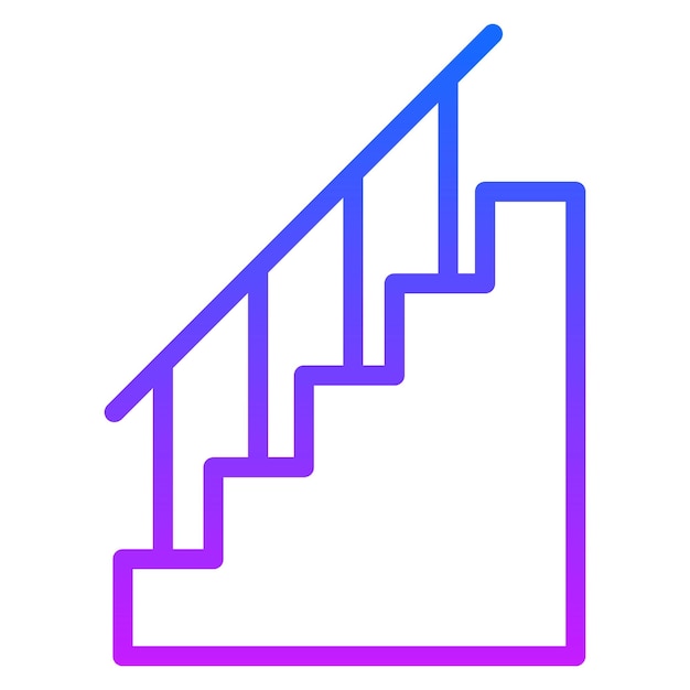 Iconos vectoriales de las escaleras