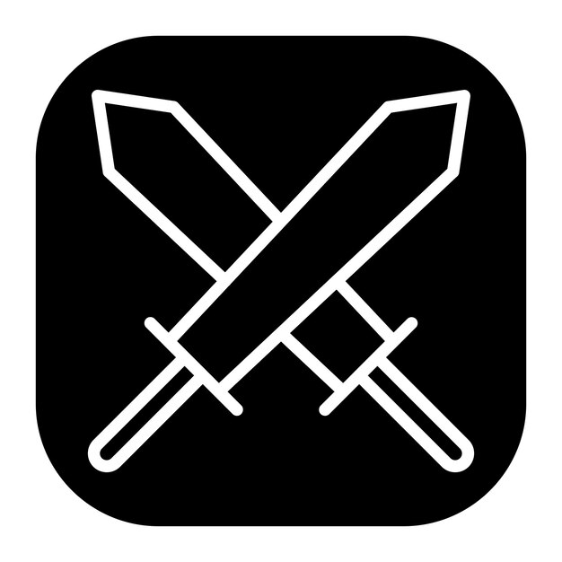 Iconos vectoriales de las espadas