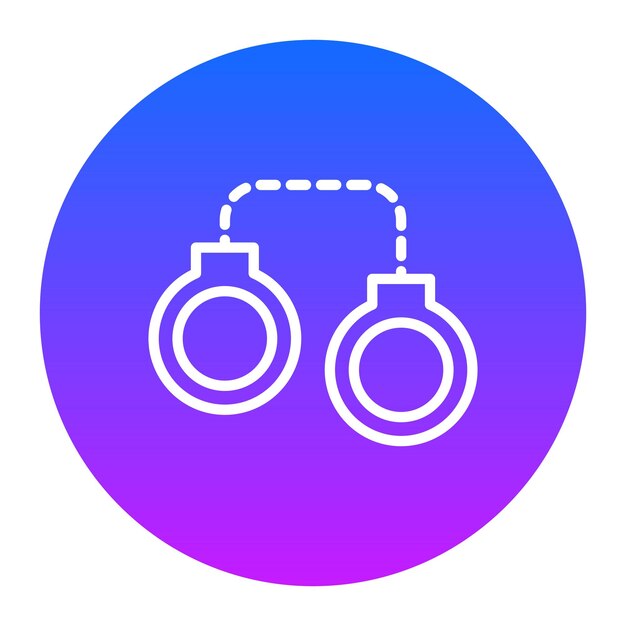 Iconos vectoriales de las esposas