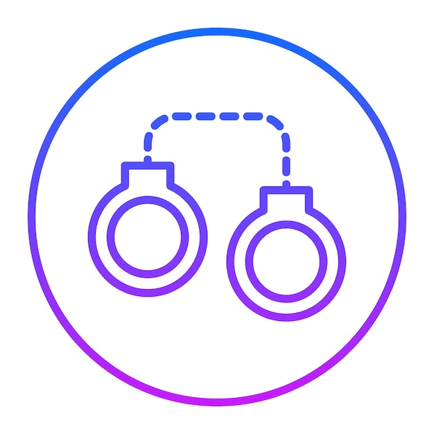Iconos vectoriales de las esposas