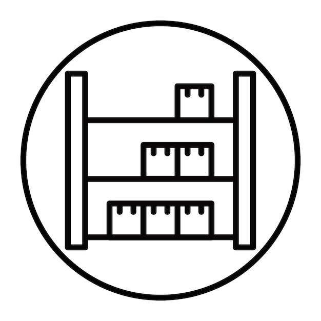 Iconos vectoriales de las estanterías