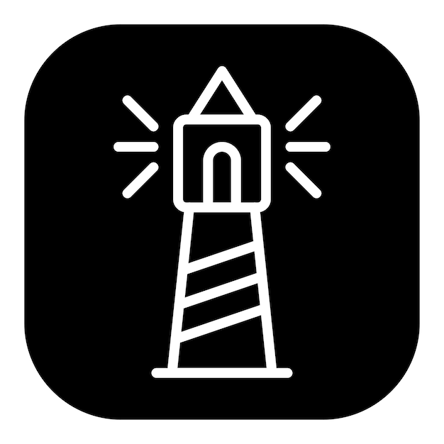 Iconos vectoriales de faro