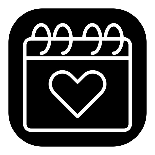 Iconos vectoriales de la fecha de la boda
