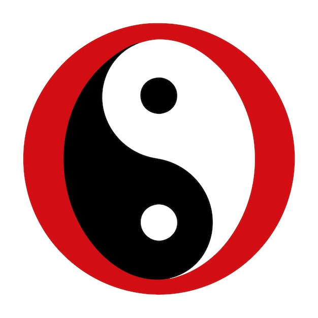 Iconos vectoriales de festivales chinos Yin Yang y símbolos culturales