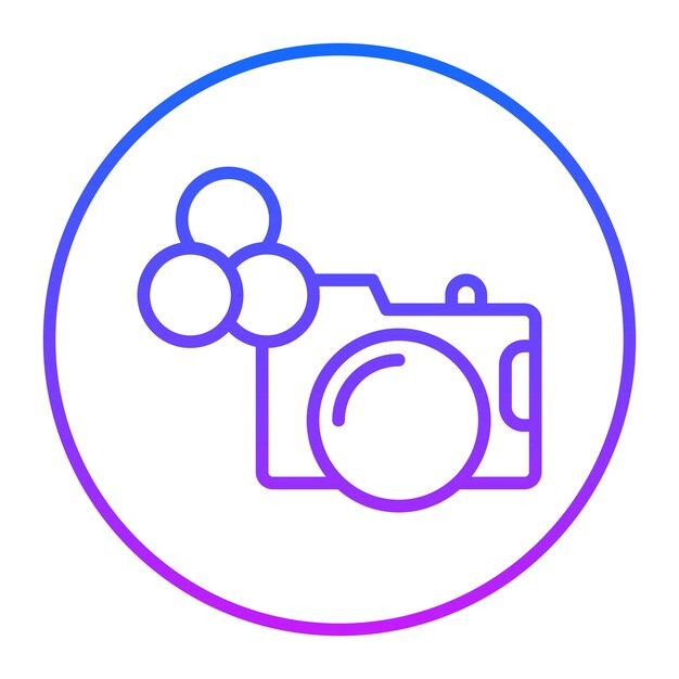 Iconos vectoriales del filtro de la cámara