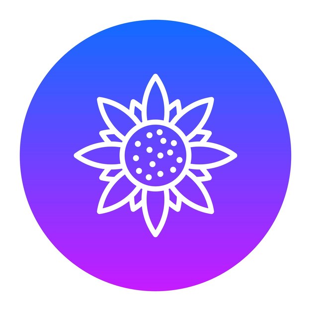 Iconos vectoriales de girasol