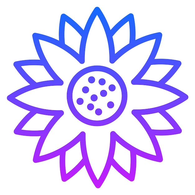 Iconos vectoriales de girasol
