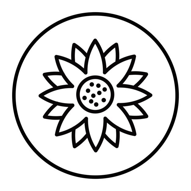Iconos vectoriales de girasol
