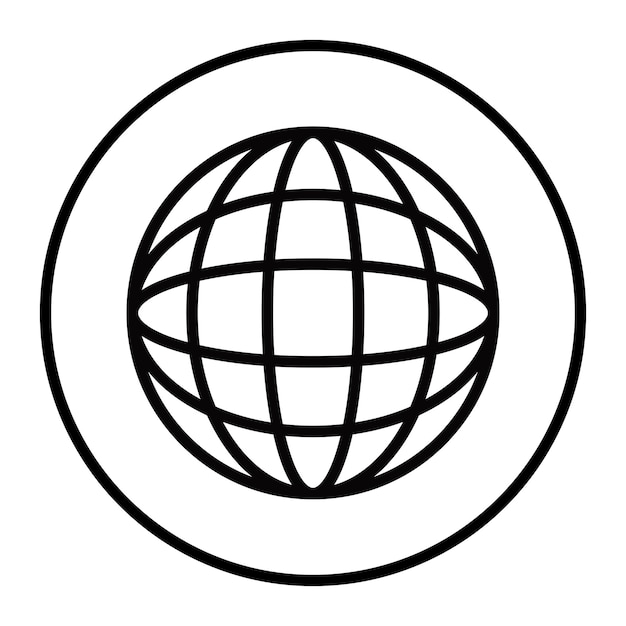 Iconos vectoriales del globo
