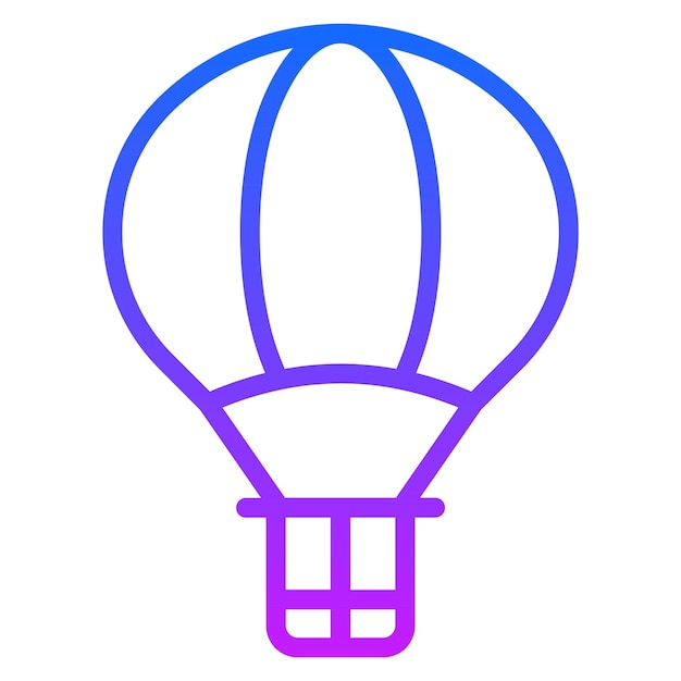 Iconos vectoriales de globos de aire caliente