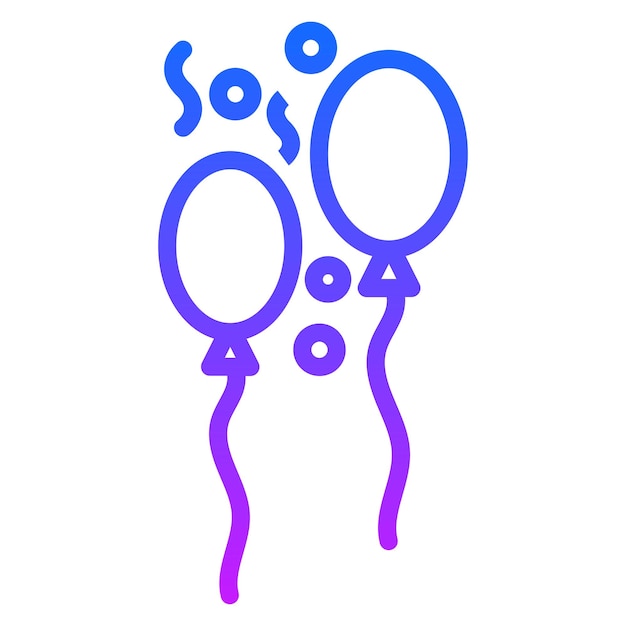 Iconos vectoriales de los globos de desfile