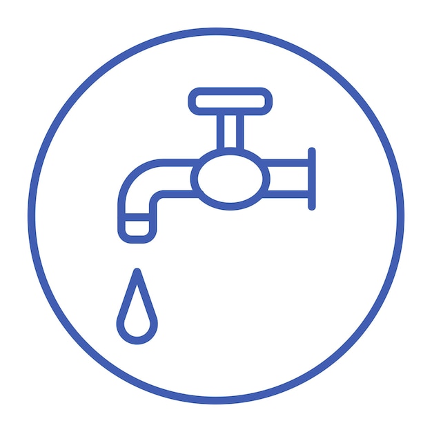 Iconos vectoriales del grifo de agua