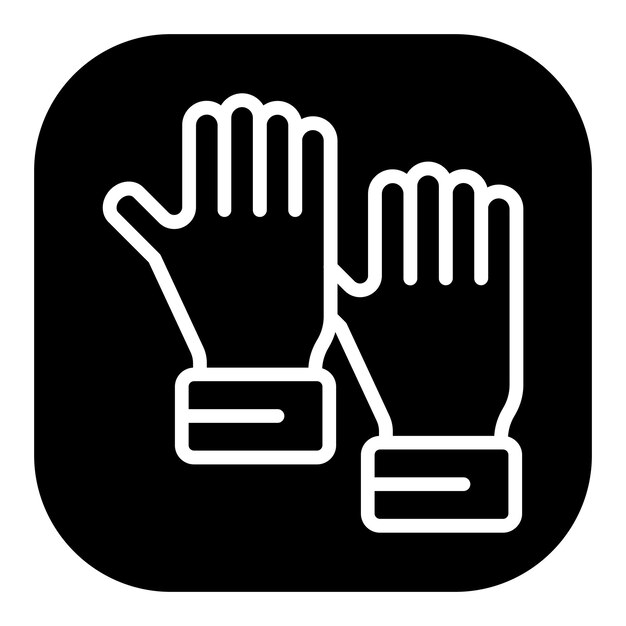 Iconos vectoriales de guantes para las manos