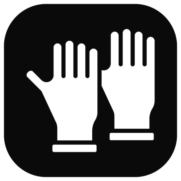 Iconos vectoriales de guantes de trabajo