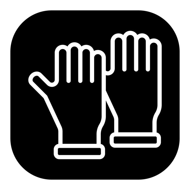 Iconos vectoriales de guantes de trabajo